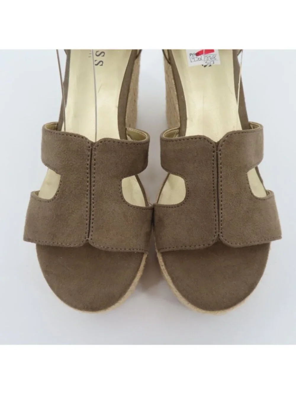 NEW Guess Women 8.5 Ayleen Brown Tan Espadrille Platform Wedge Sandals GFAyleen